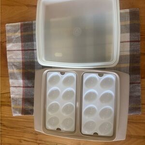 Tupperware White deviled egg tray
